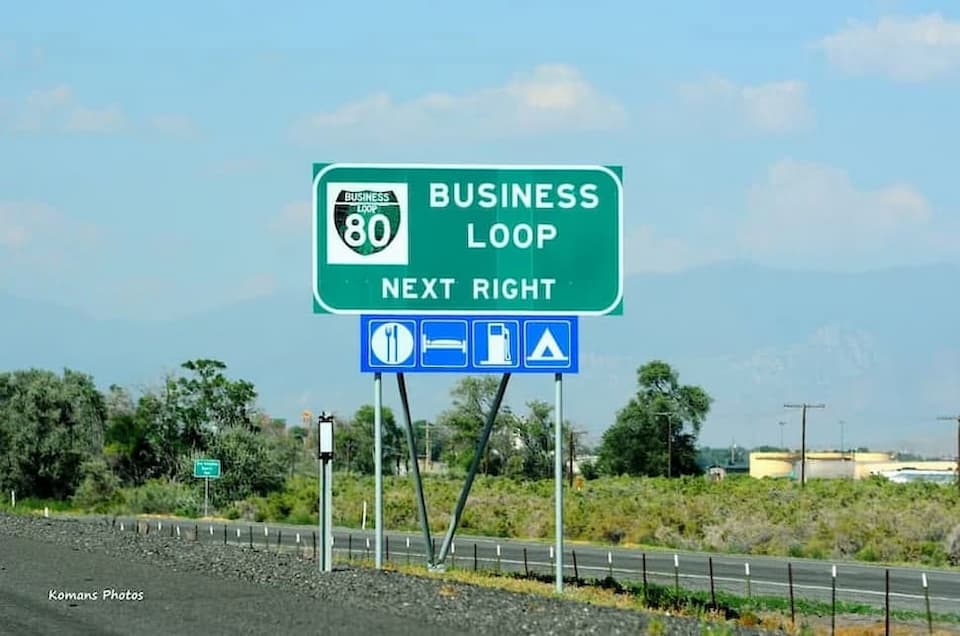 インターステート･ハイウェイのビジネスループ出口の標識